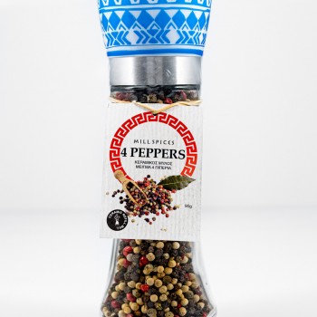 Κεραμικός μύλος με πιπέρι πολύχρωμο 90γρ. Κεραμικός μύλος με πιπέρι πολύχρωμο 90γρ.