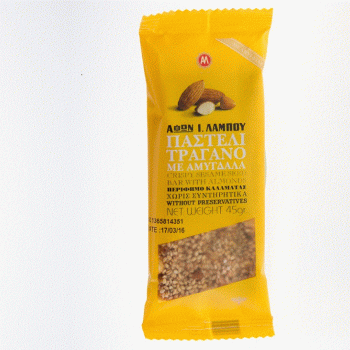 Παστέλι τραγανό με αμύγδαλο 45γρ. Παστέλι τραγανό με αμύγδαλο 45γρ.