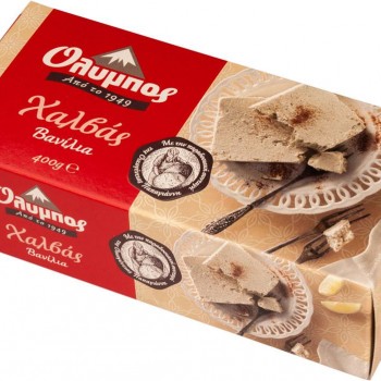 Χαλβάς Όλυμπος βανίλια 400γρ. Χαλβάς Όλυμπος βανίλια 400γρ.